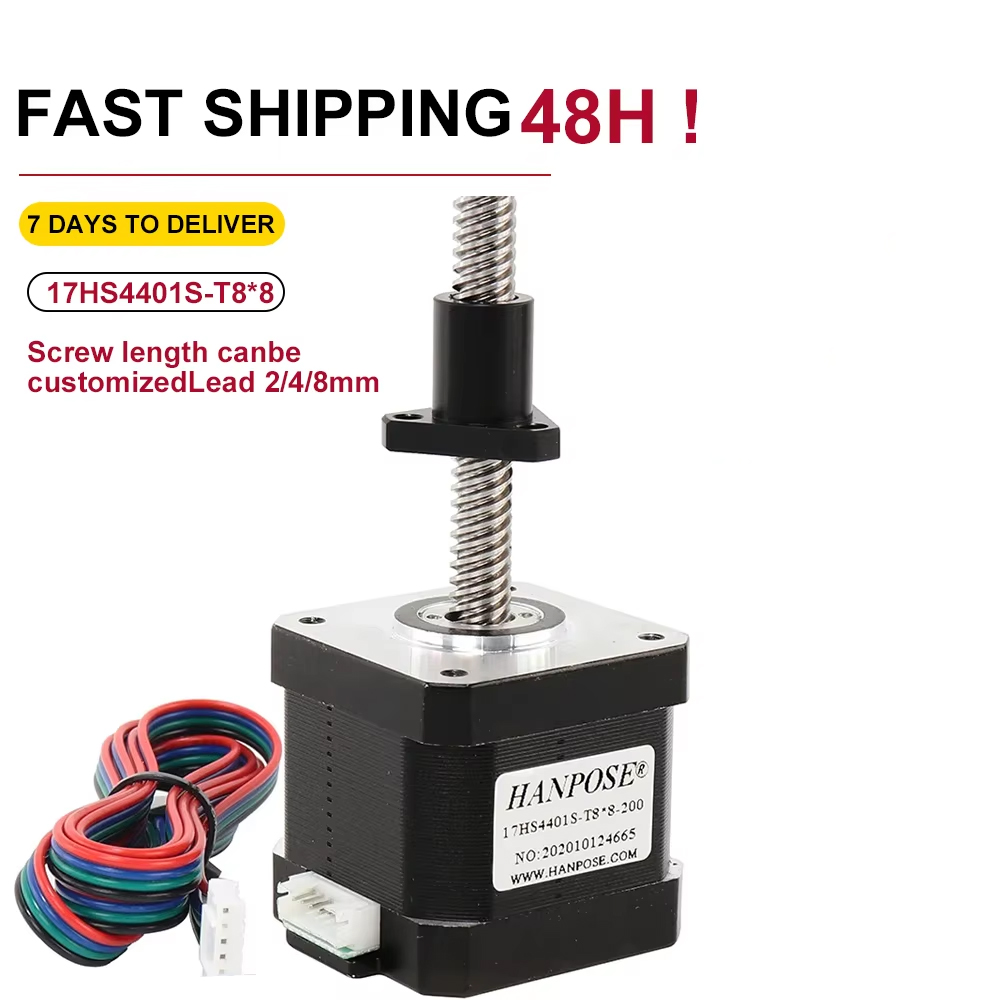 Lead Screw 8Mm - Nema17 محرك متدرج 17HS4401S-T8 مع الرصاص
