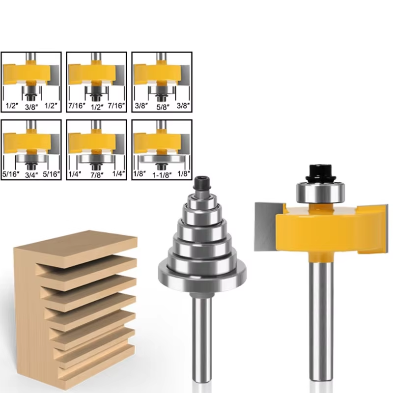 End Mill Set - مجموعة أدوات نجارة: ريشة راوتر للخشب