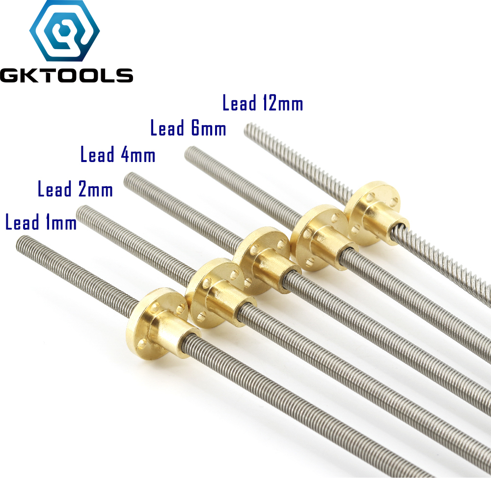 Lead Screw 8Mm - 304 الفولاذ المقاوم للصدأ T8 المسمار