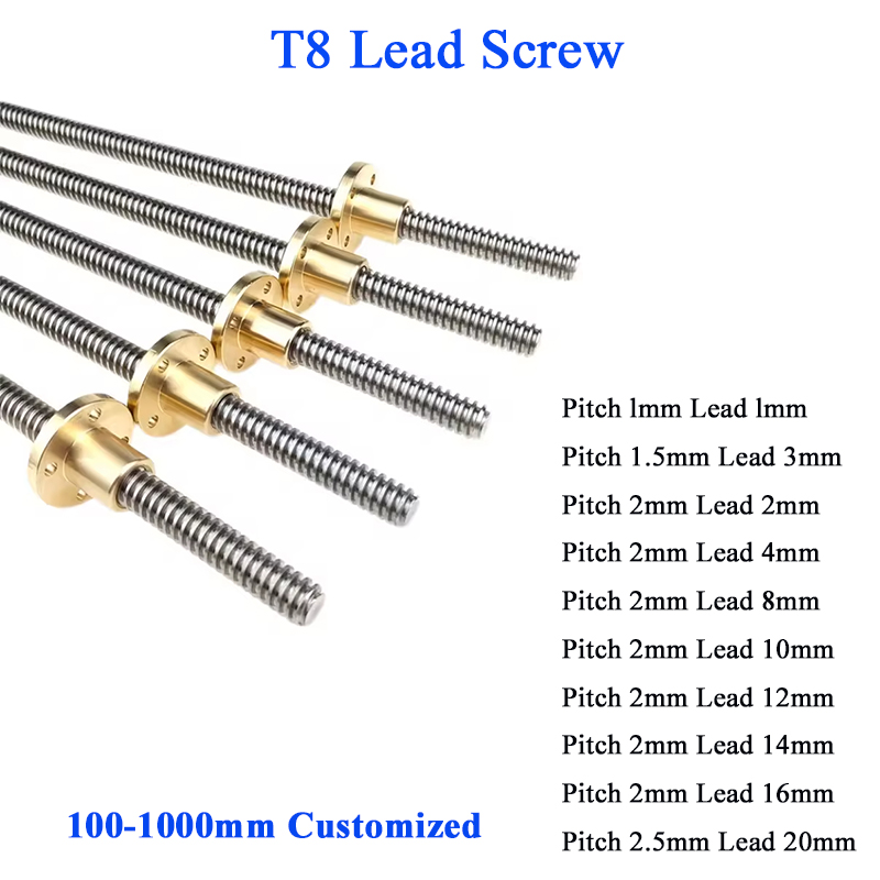 Lead Screw 8Mm - T8 الرصاص المسمار الرصاص 2 مللي