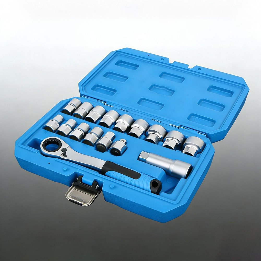 Cnc Bits - مجموعة مفاتيح راتشيت 17 قطعة ذات