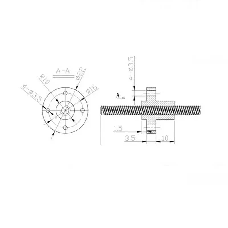 برغي رصاص لليسار T8 من الفولاذ - مراجعة Lead Screw 8Mm وسعره