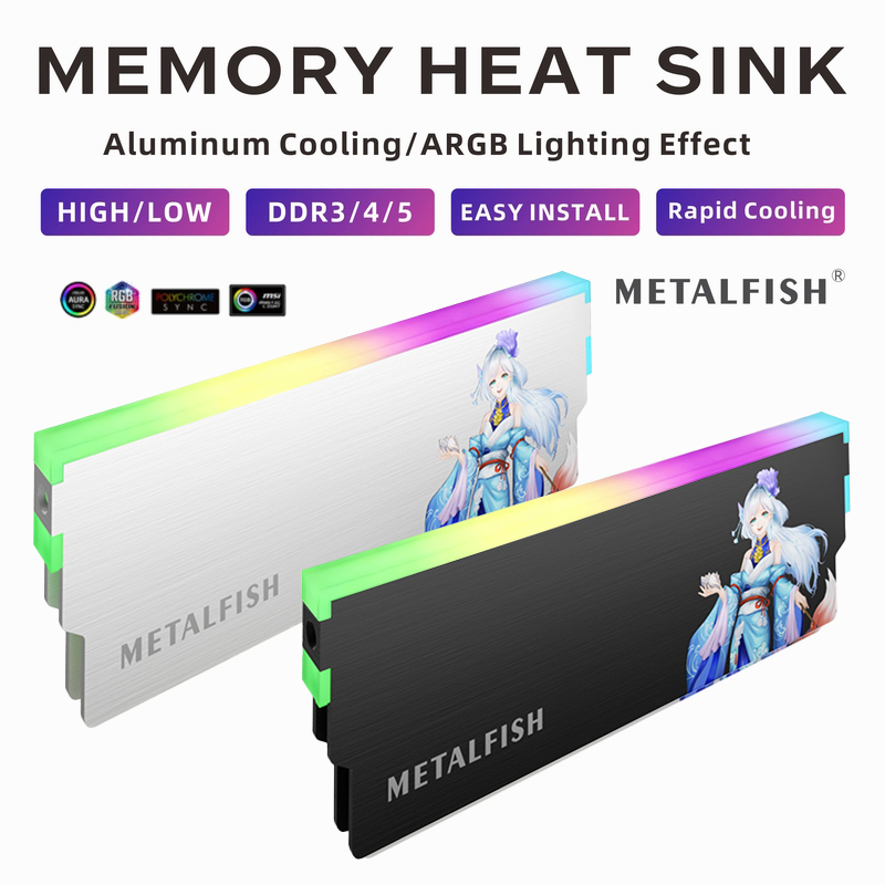 METALFISH DRAM المبرد 5V-3PIN  - مراجعة Aluminium Extrusion وسعره
