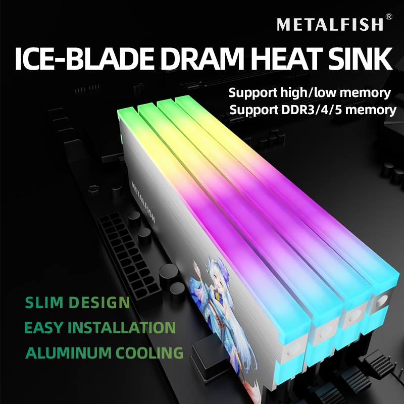METALFISH DRAM المبرد 5V-3PIN  - مراجعة Aluminium Extrusion وسعره